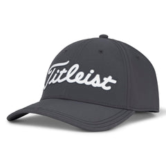 Titleist front view of cap showing charcoal white design and performance fit