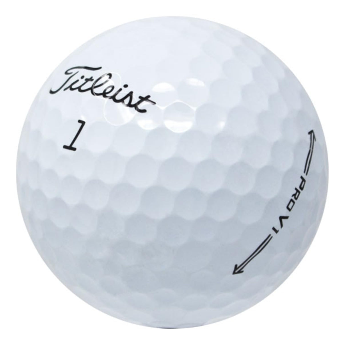 Titleist Pro V1 2021 front view showing clean, unbranded surface and premium look