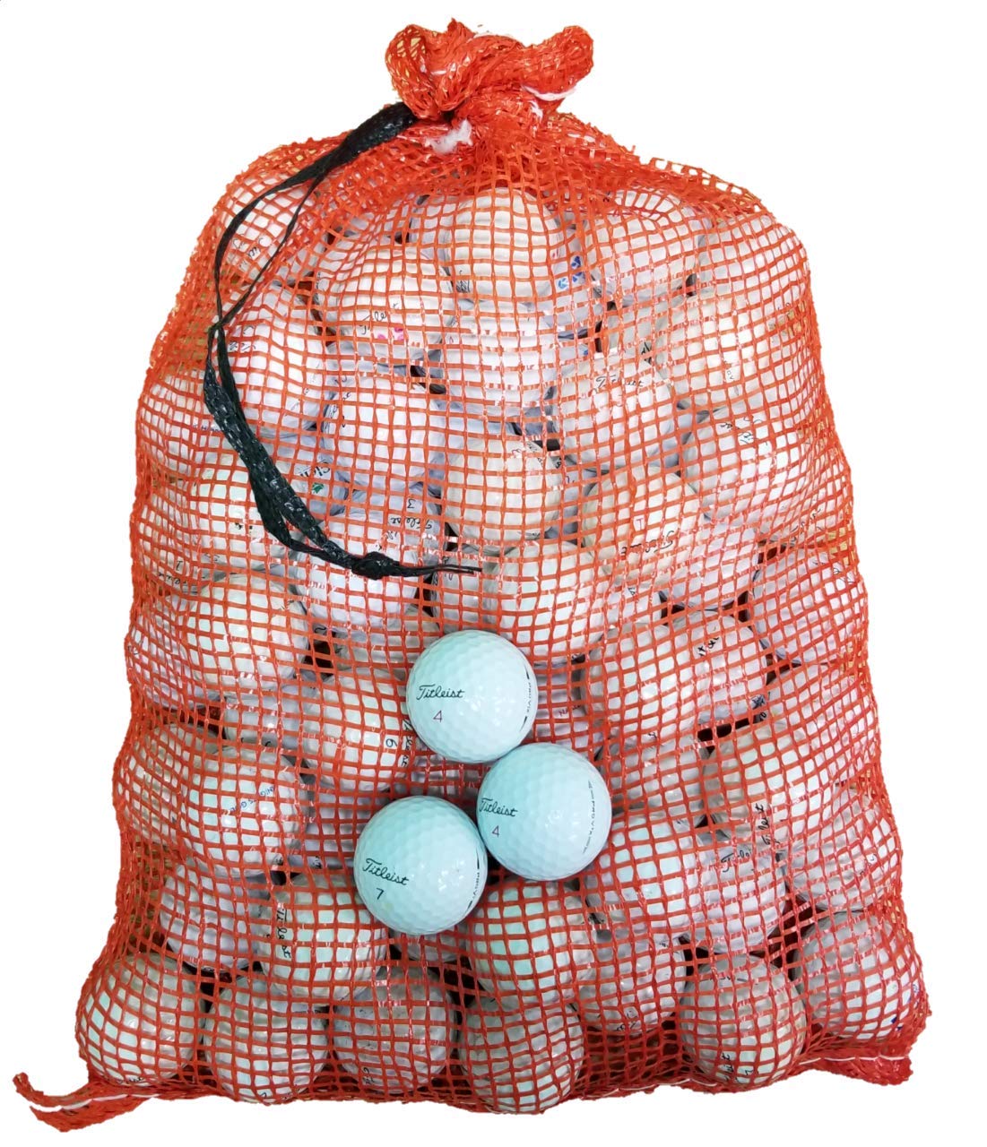 Titleist Pro V1 392 front view of several balls in 72-pack showing usable cosmetic wear and value