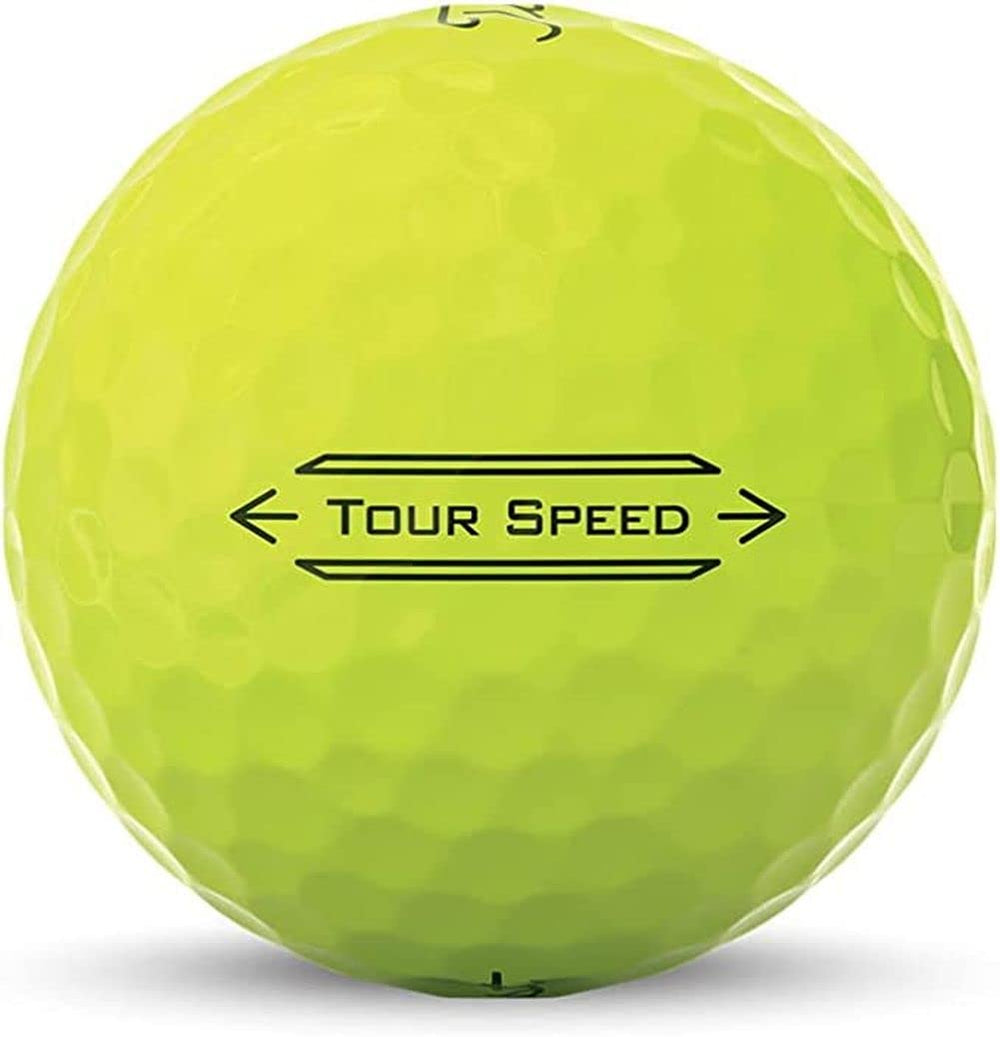Titleist Tour Speed mint close-up dimples and cover texture for consistent flight