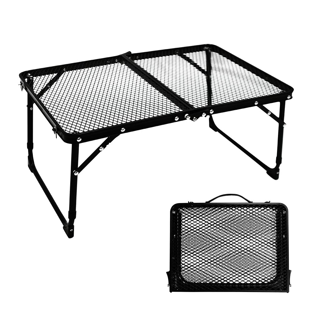 TIYASTUN closed table folded briefcase style for easy transport and compact storage