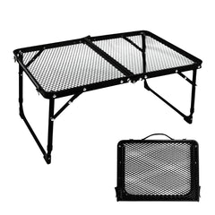 TIYASTUN closed table folded briefcase style for easy transport and compact storage