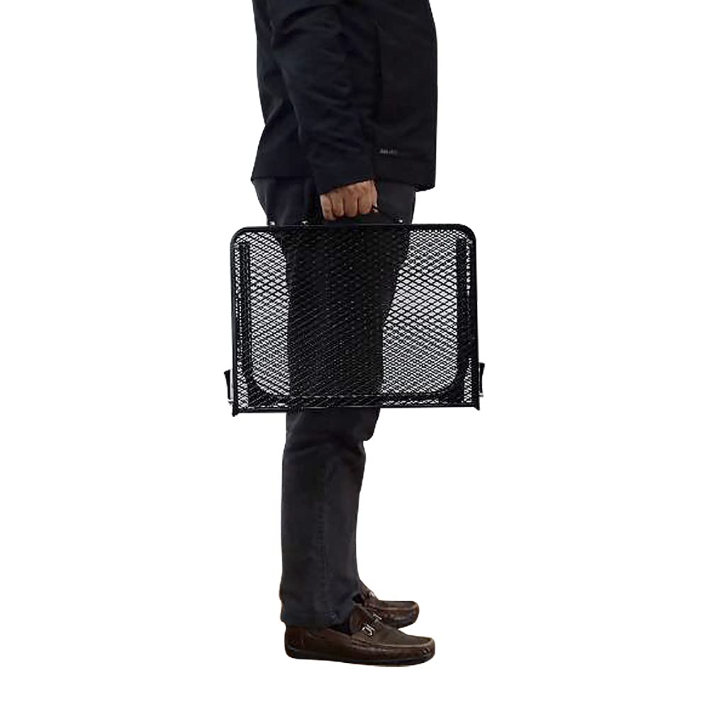 TIYASTUN table next to chair to demonstrate compact size and scale for packing