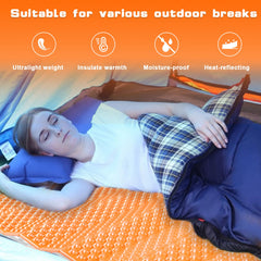 TIYURENER pad in use at a campsite demonstrating comfort and ground protection