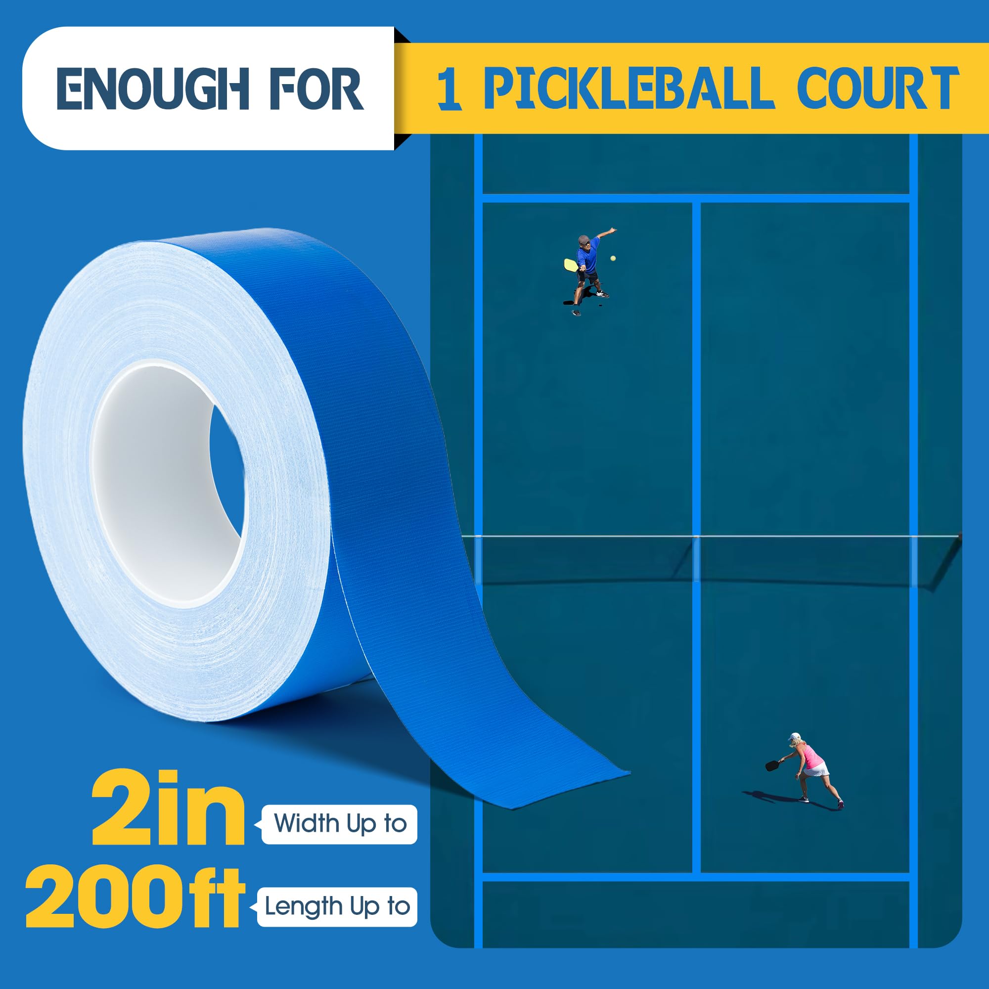TKR applied on asphalt court showing durable visible lines for game play