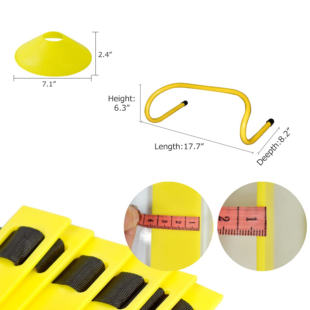 TNZMART stacked yellow disc cones showing flexible bounce-back and storage benefit