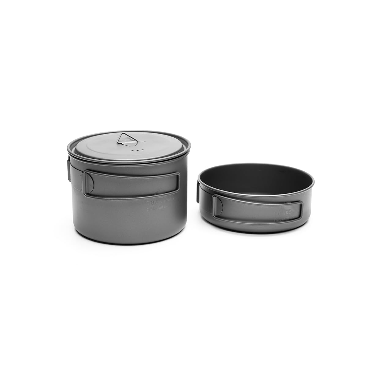 TOAKS close-up of titanium surface highlighting lightweight durability
