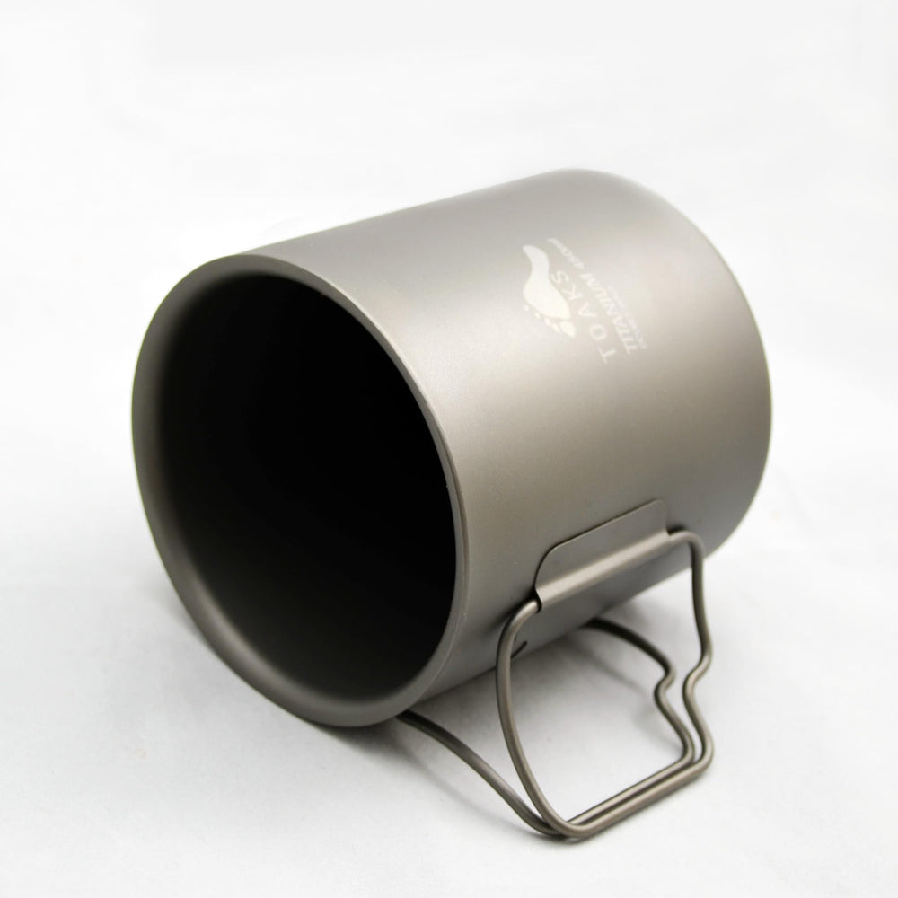 TOAKS close-up of titanium surface texture highlighting durable no-coating finish