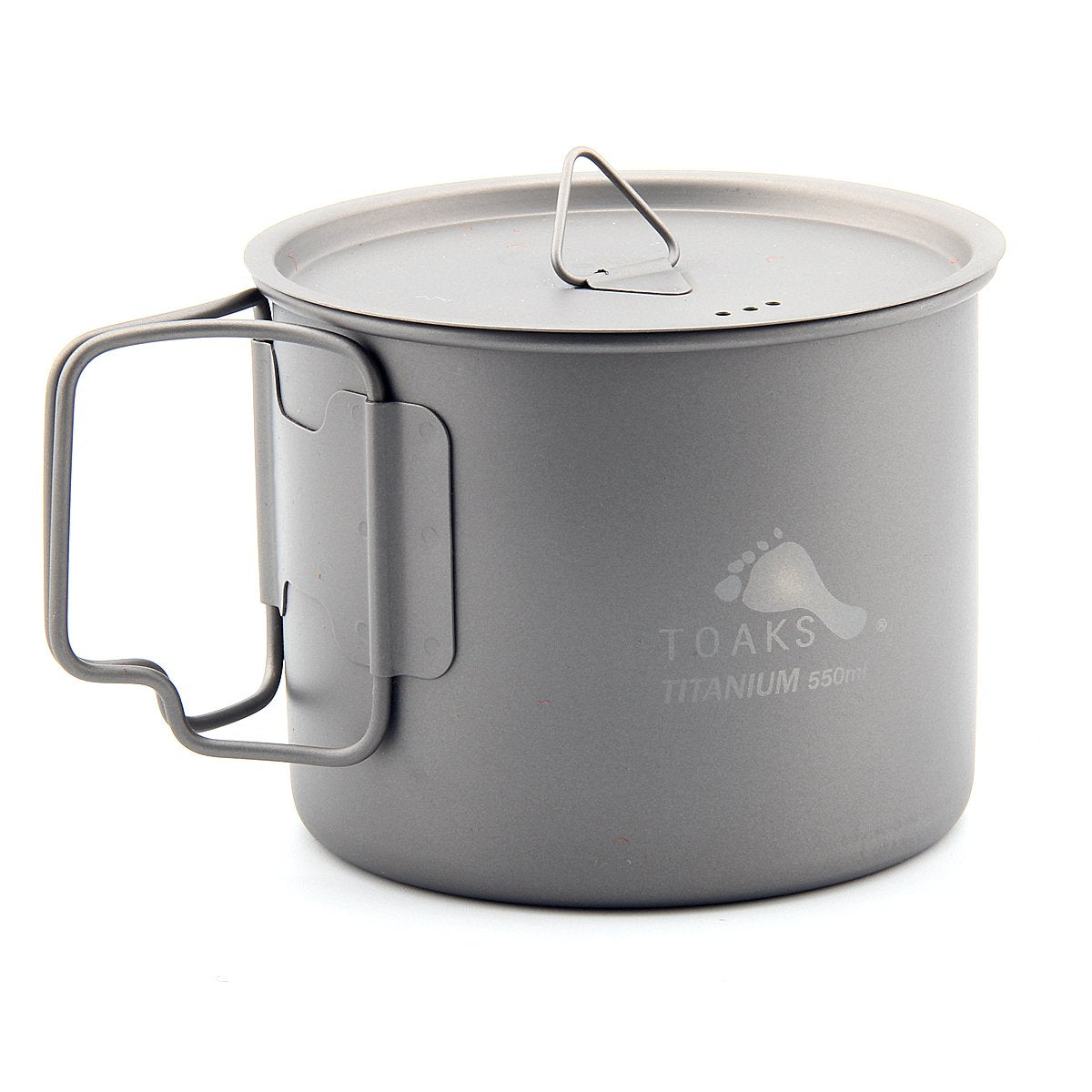 TOAKS front view showing compact 550ml pot and lightweight benefit
