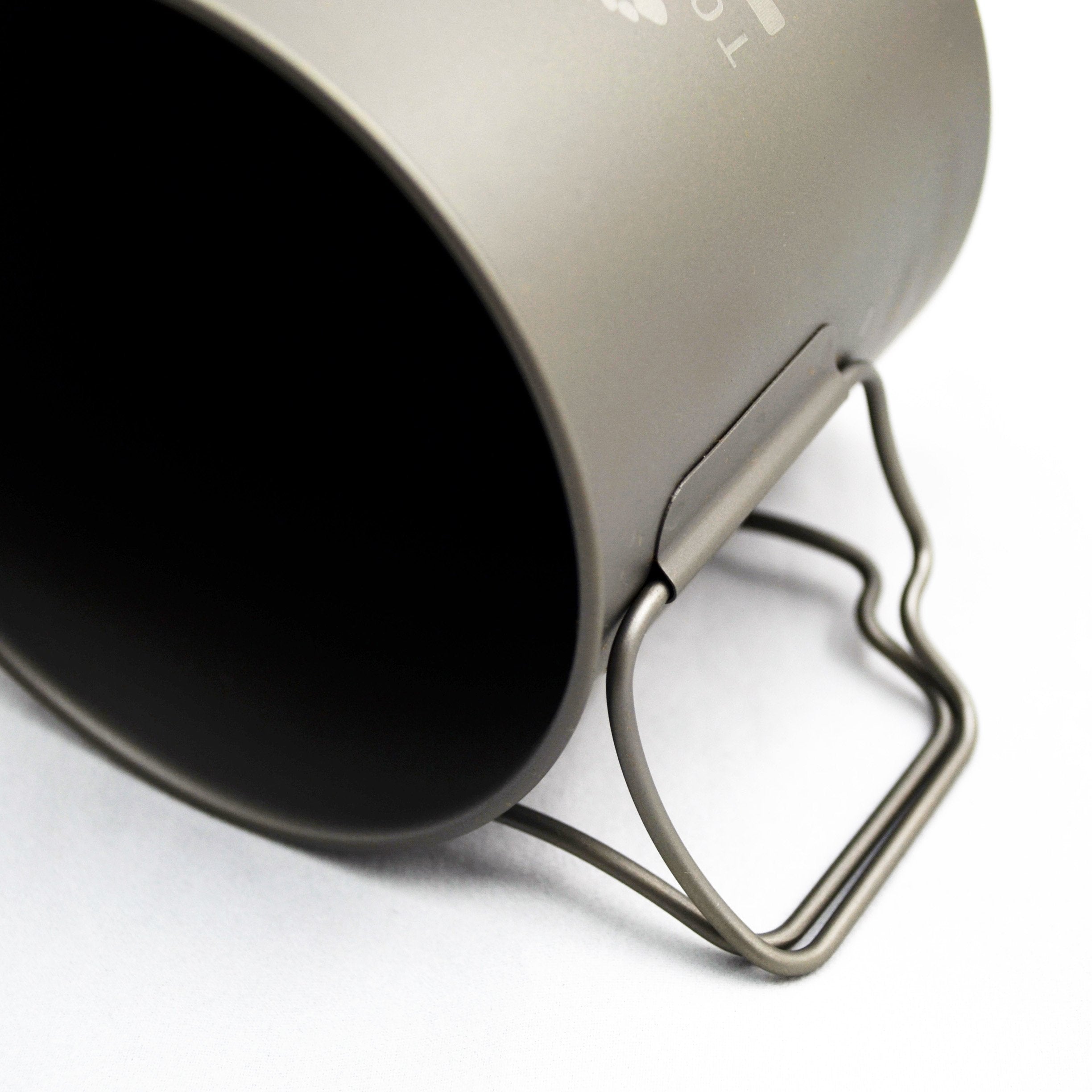TOAKS titanium pot packed inside a backpack to show portability