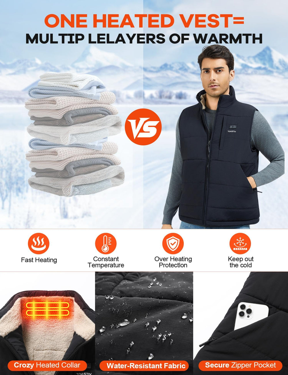 Toastiv size comparison on hanger showing fit and layering scale