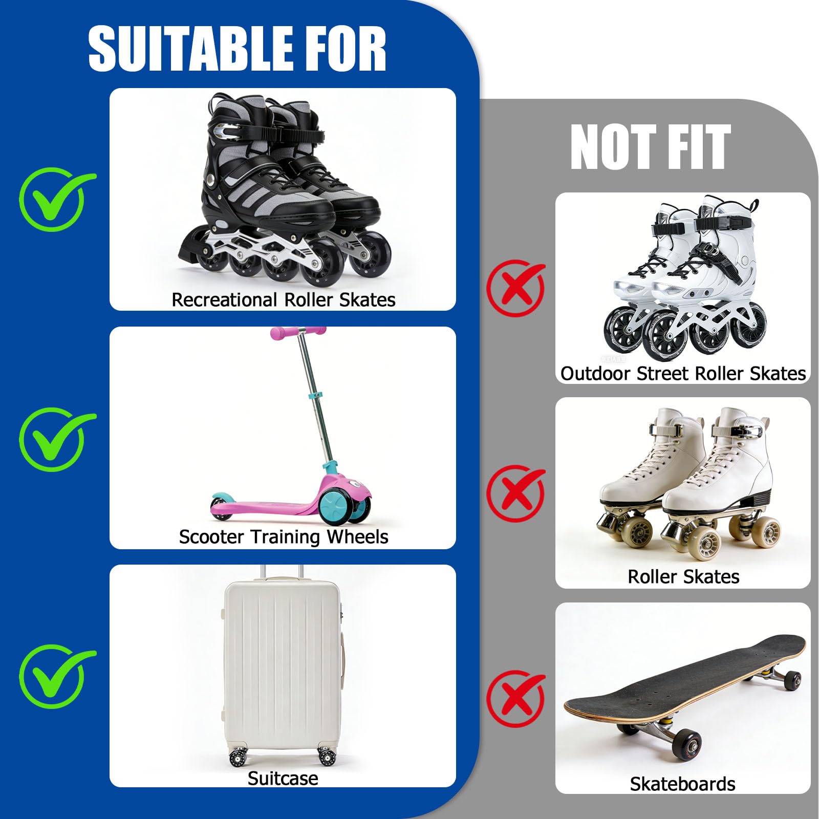TOBWOLF wheels mounted on skates at indoor rink showing improved traction for practice