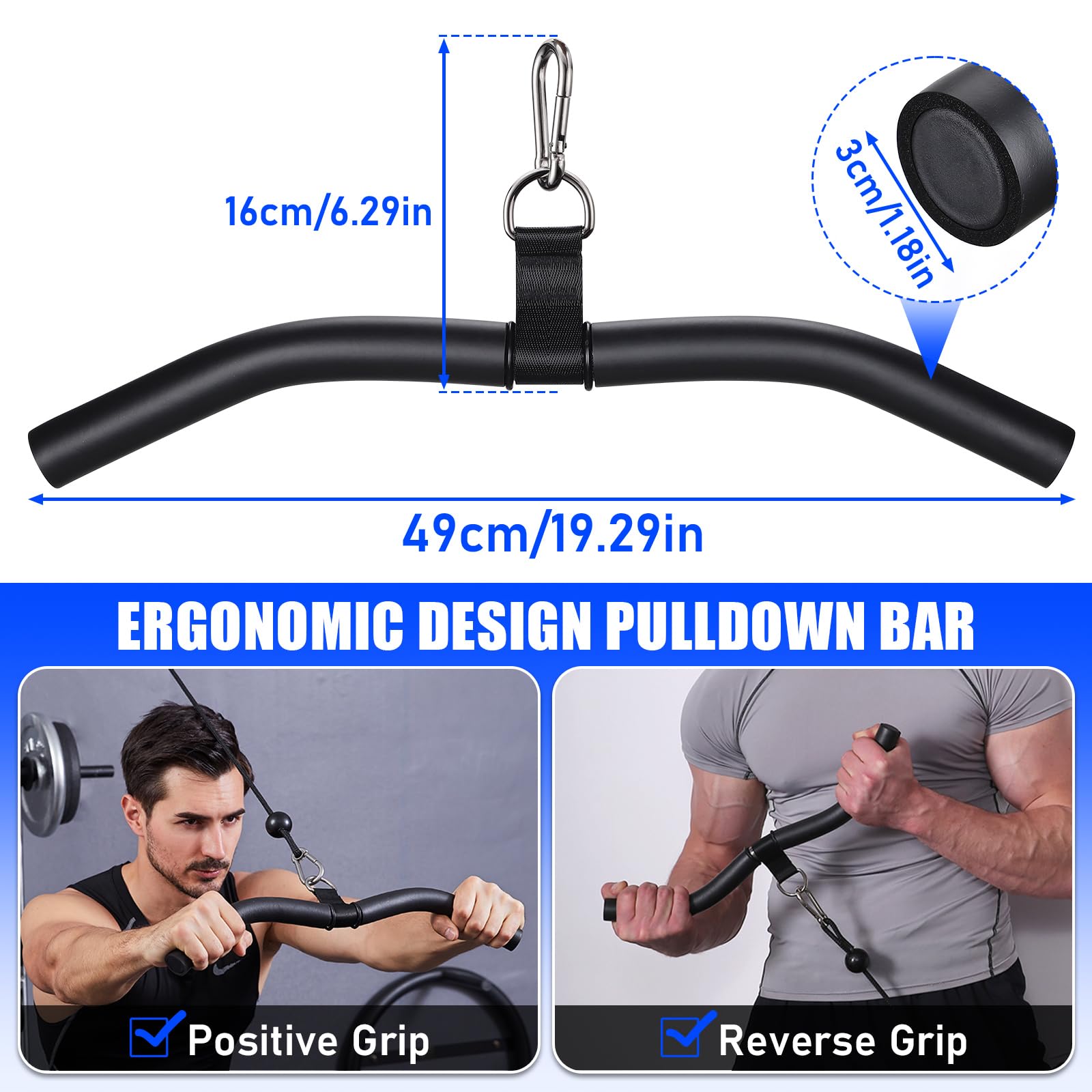 TOBWOLF closeup of EVA foam grip highlighting non-slip comfort and sweat resistance