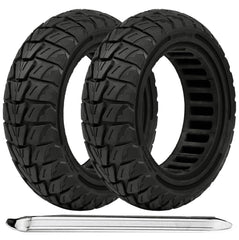 TOCBEUU front packaging showing two solid scooter tires and included tools for convenience