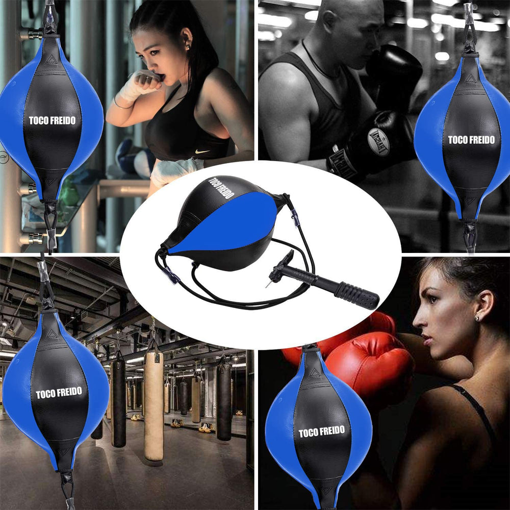 TOCO FREIDO two reflex balls side-by-side demonstrating adjustable difficulty for training