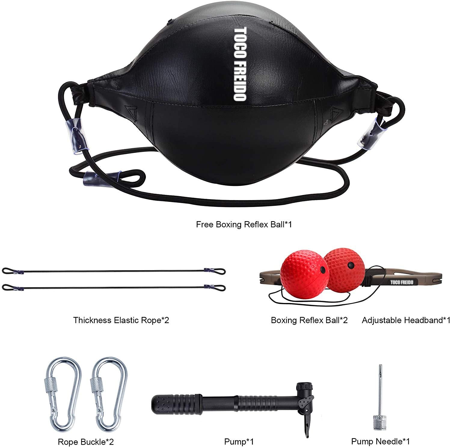 TOCO FREIDO ball next to hand showing compact size and portability