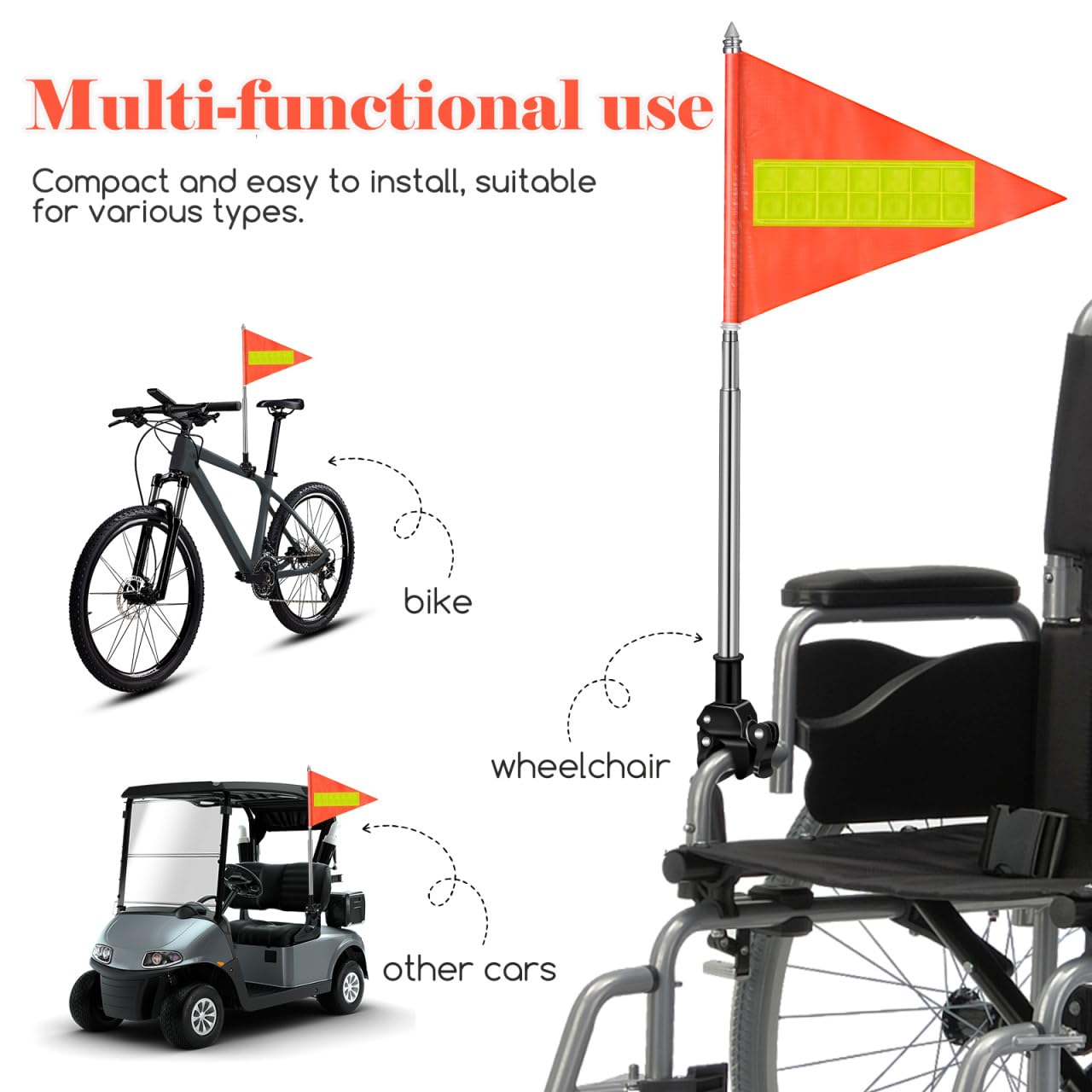Toddmomy mounted on a mobility scooter boosting rider safety