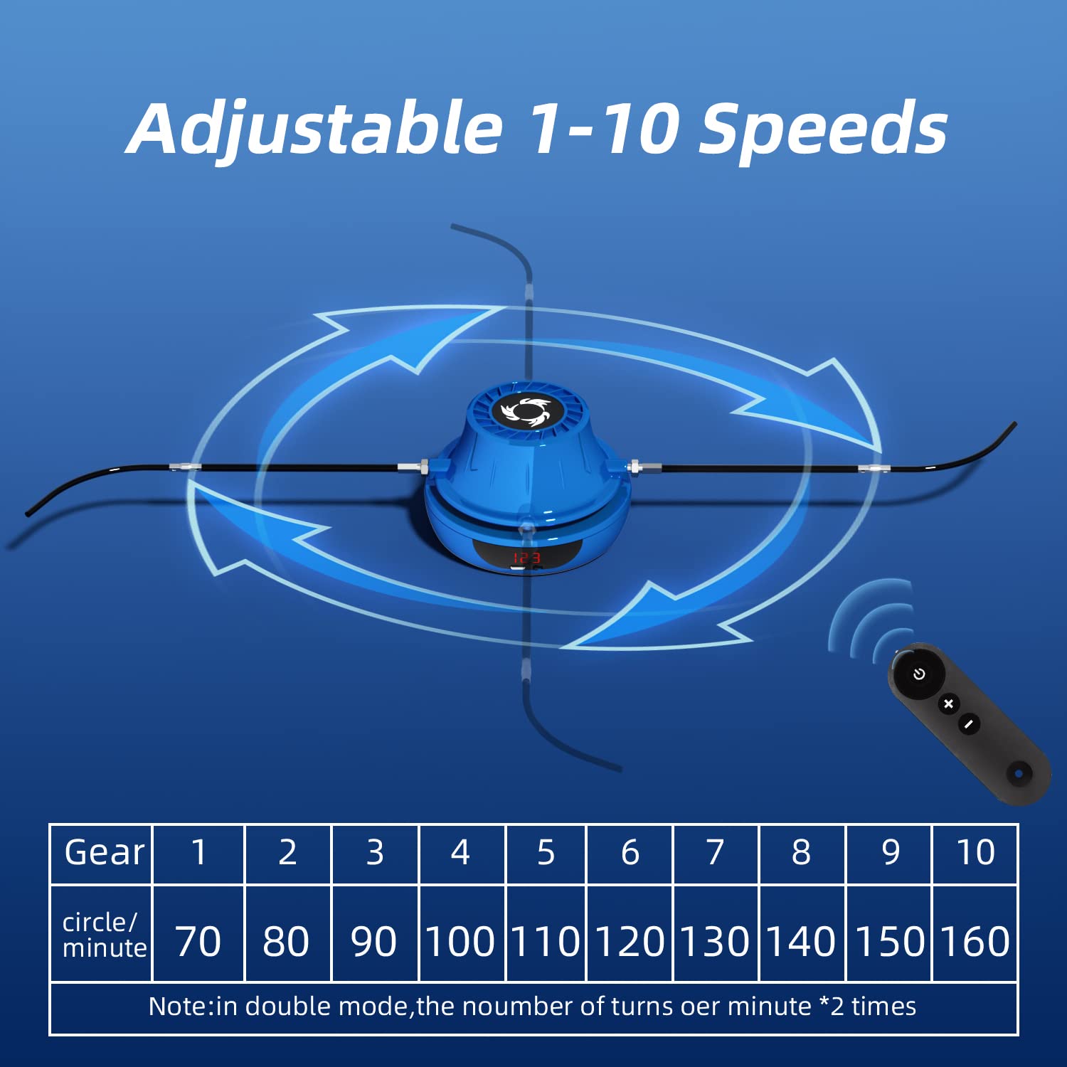 Togieeii in use indoors with user jumping hands-free for easy cardio