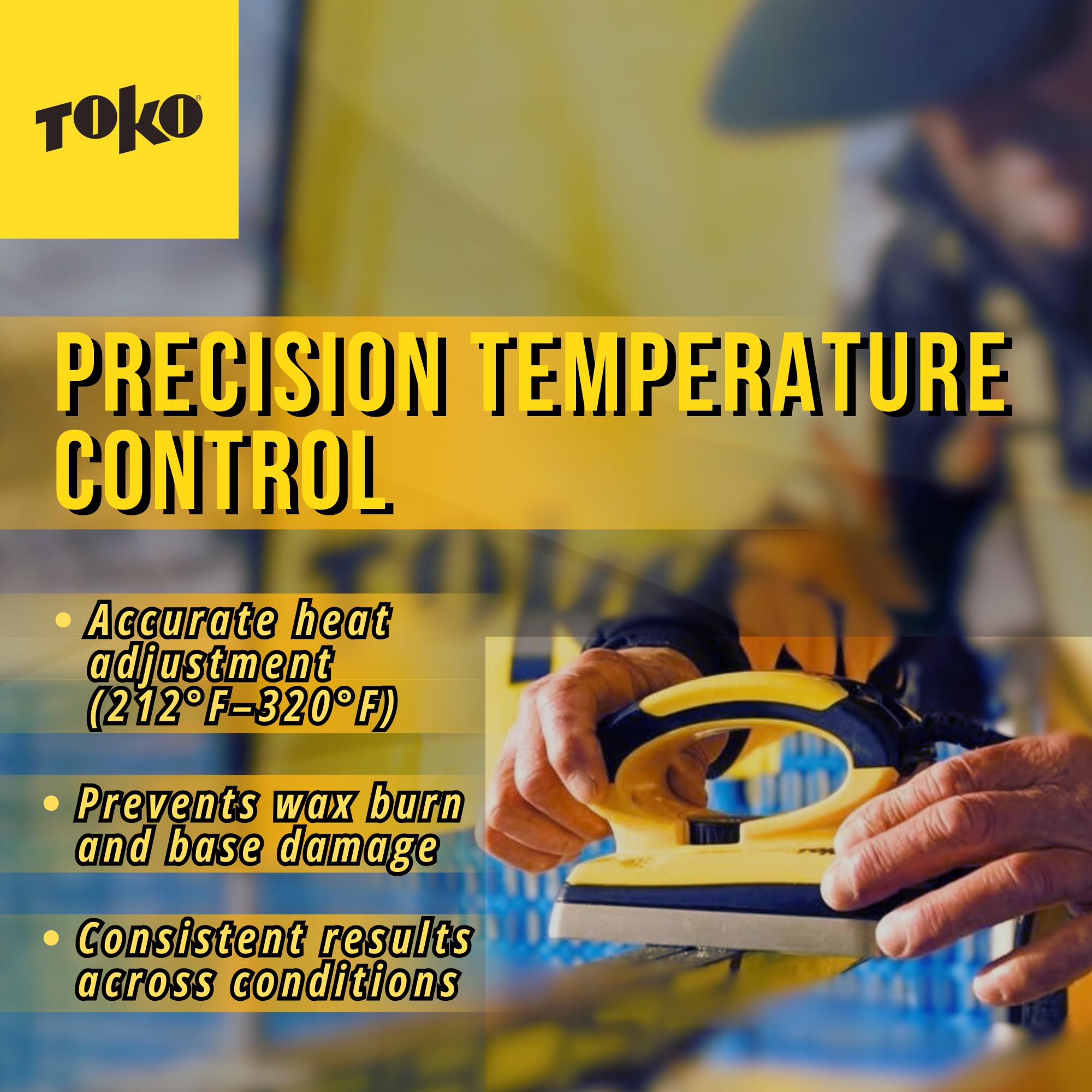 TOKO T8 side ergonomic handle view emphasizing comfortable grip for long sessions