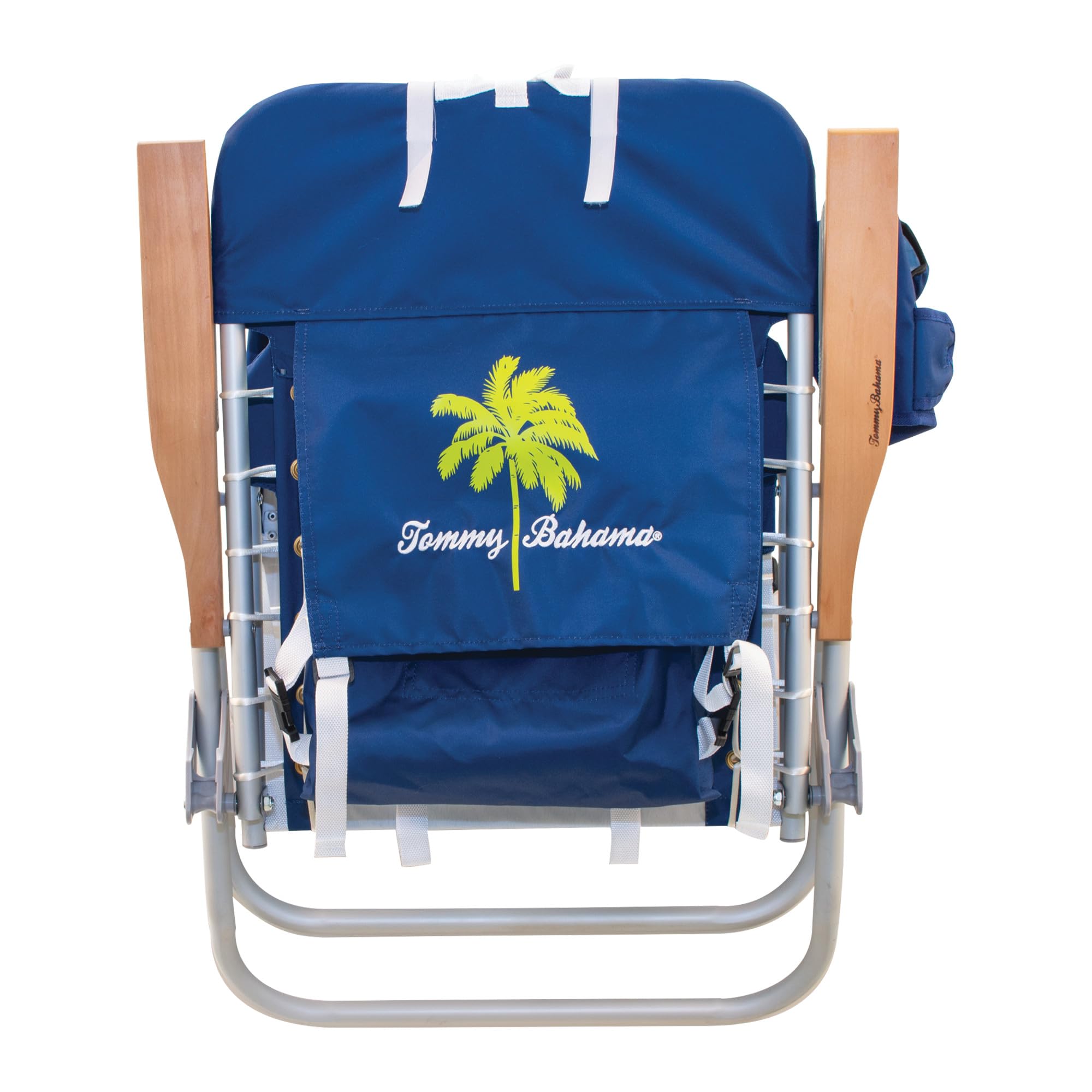 Tommy Bahama seat-side pocket and insulated cooler keeping small items and drinks handy