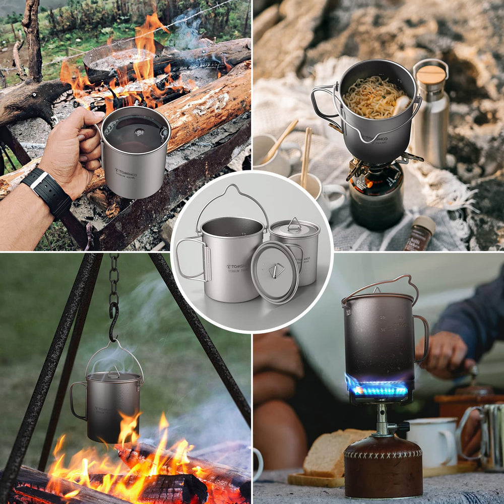TOMSHOO pot storing a 100g gas canister to save pack space and organize gear
