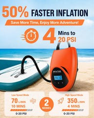 Tonsim pump LCD close-up displaying accurate pressure for confident inflation