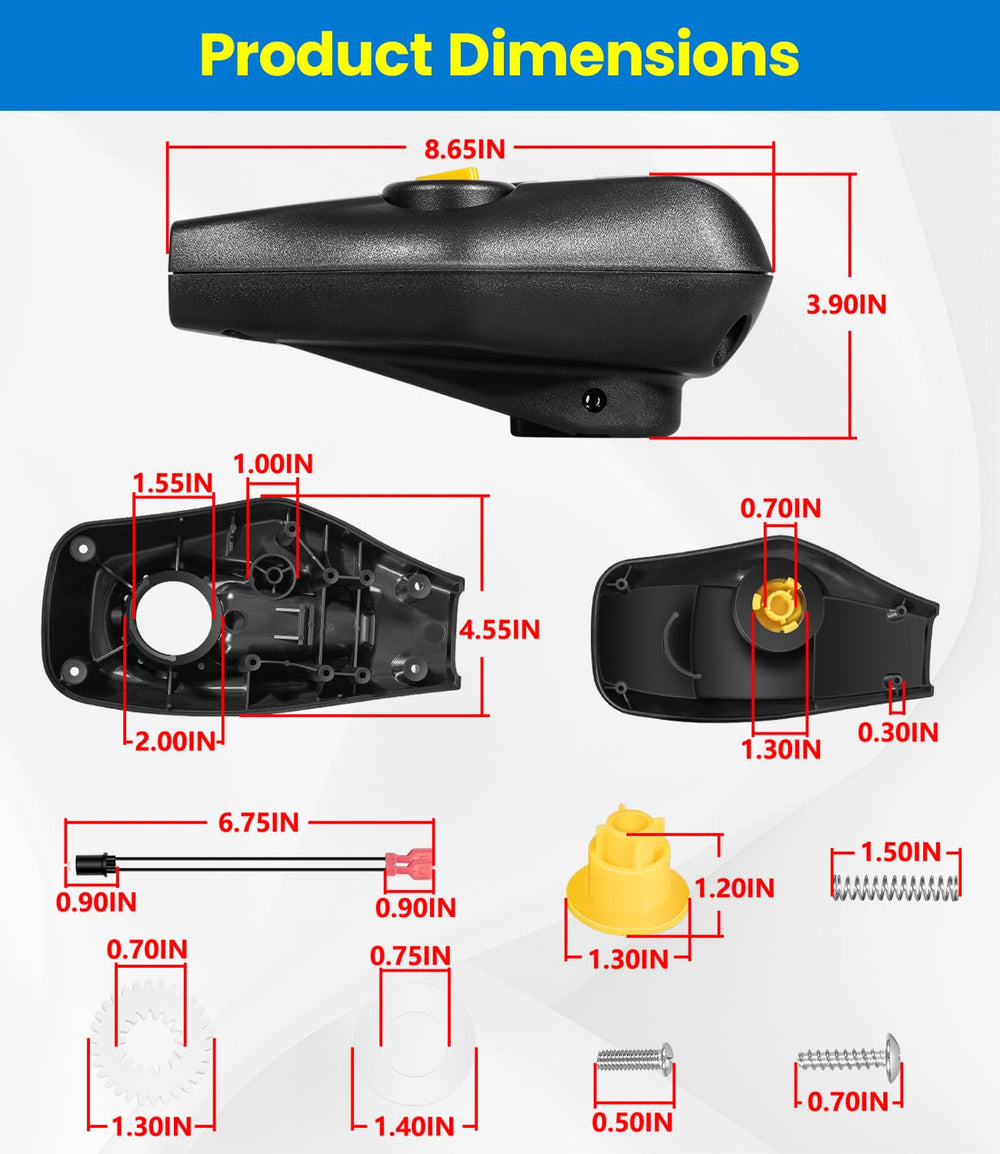 Toolixor light bulb assembly and nylon washer improving visibility and reducing shaft play