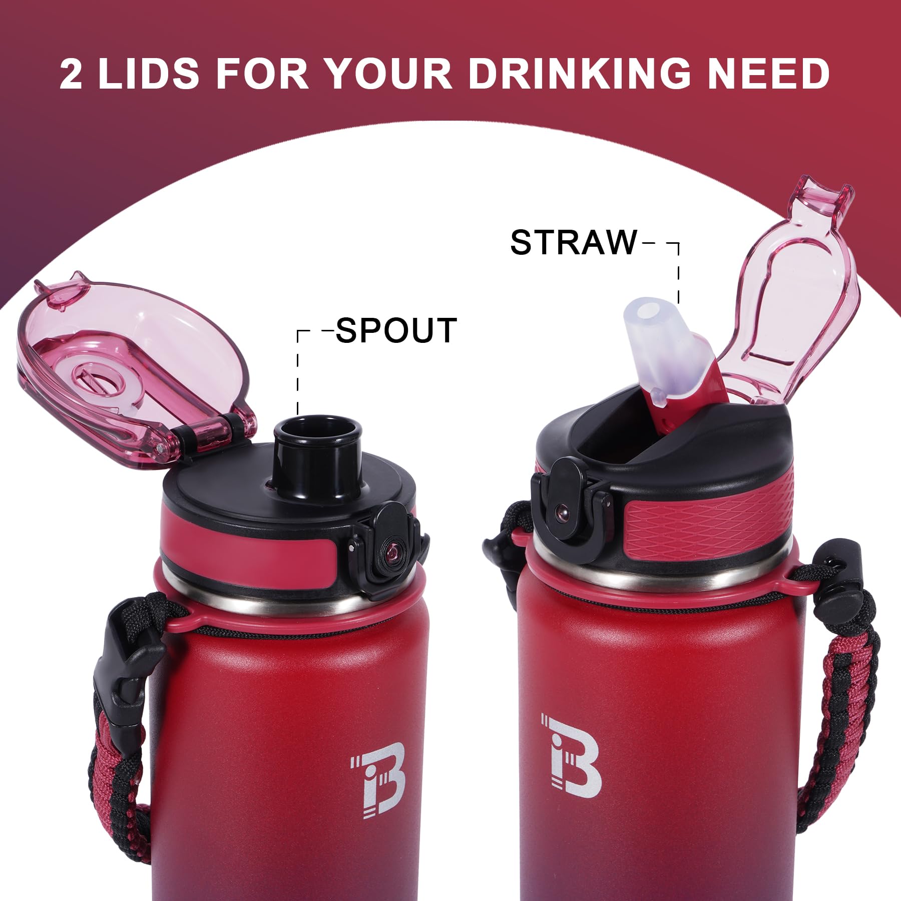 TOPBADE wide mouth open with ice cubes showing easy filling and cleaning