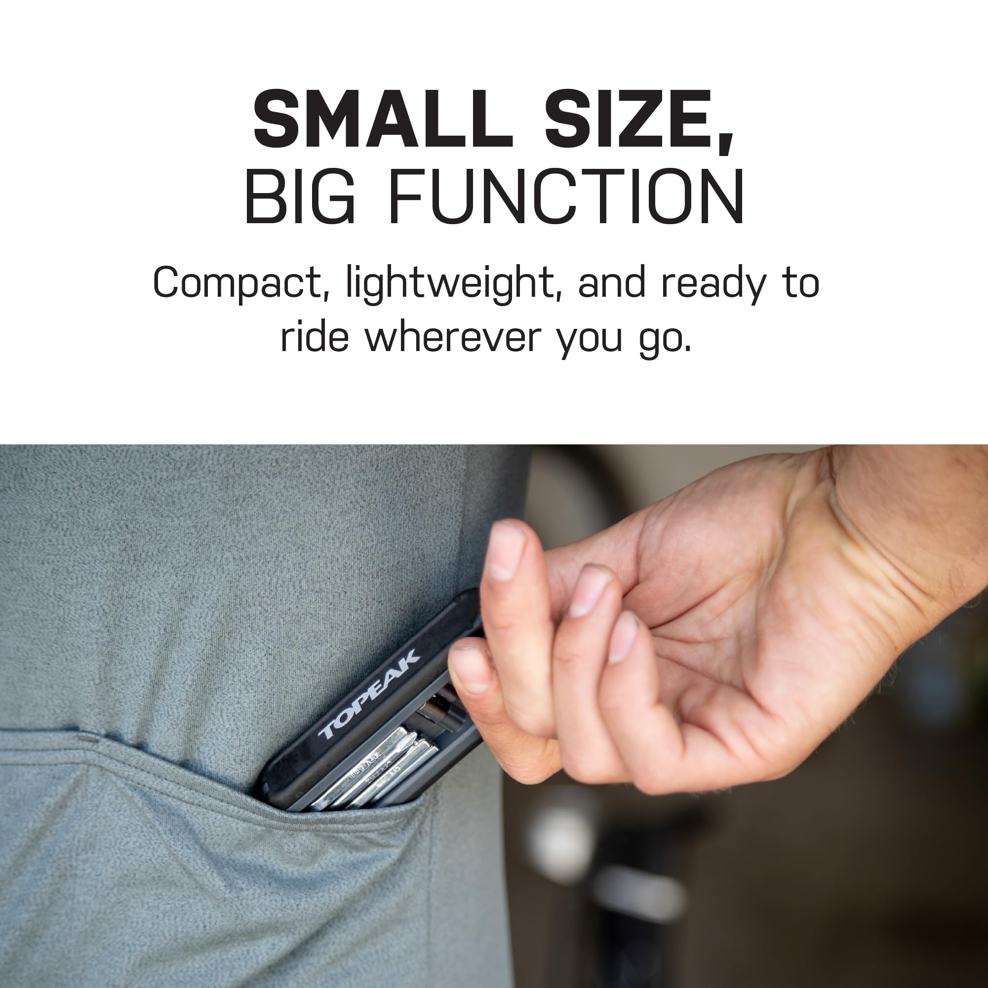 Topeak Hexus X side-mounted tire levers shown in locked position for easy tire removal
