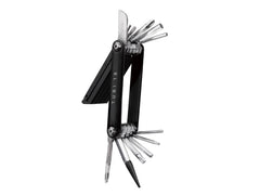 Topeak Tubi 18 opened to reveal internal tubeless plug compartment and three repair plugs for quick fixes