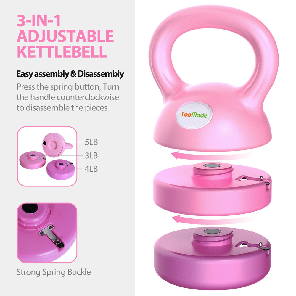 TopMade kettlebell in-use swing exercise demonstrating dynamic training and smooth handling benefit