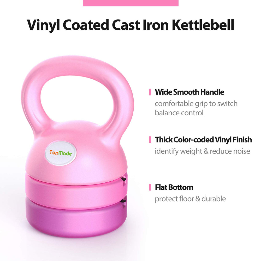 TopMade kettlebell vinyl coating close-up protecting surfaces and resisting scratches benefit
