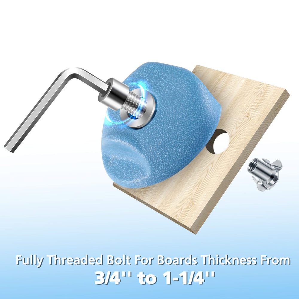 TOPNEW holds mounted on plywood demonstrating sturdy installation