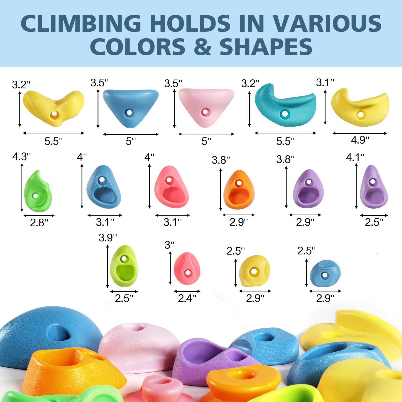 TOPNEW assorted shapes and colors encouraging creative route building