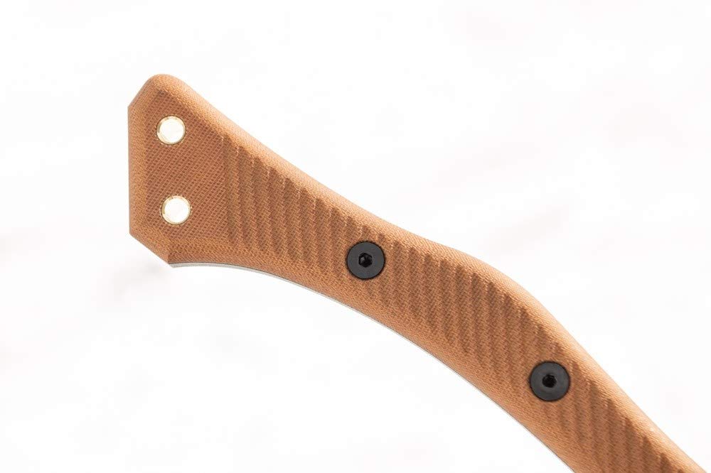 TOPS axe side view revealing full-tang construction for improved strength and longevity