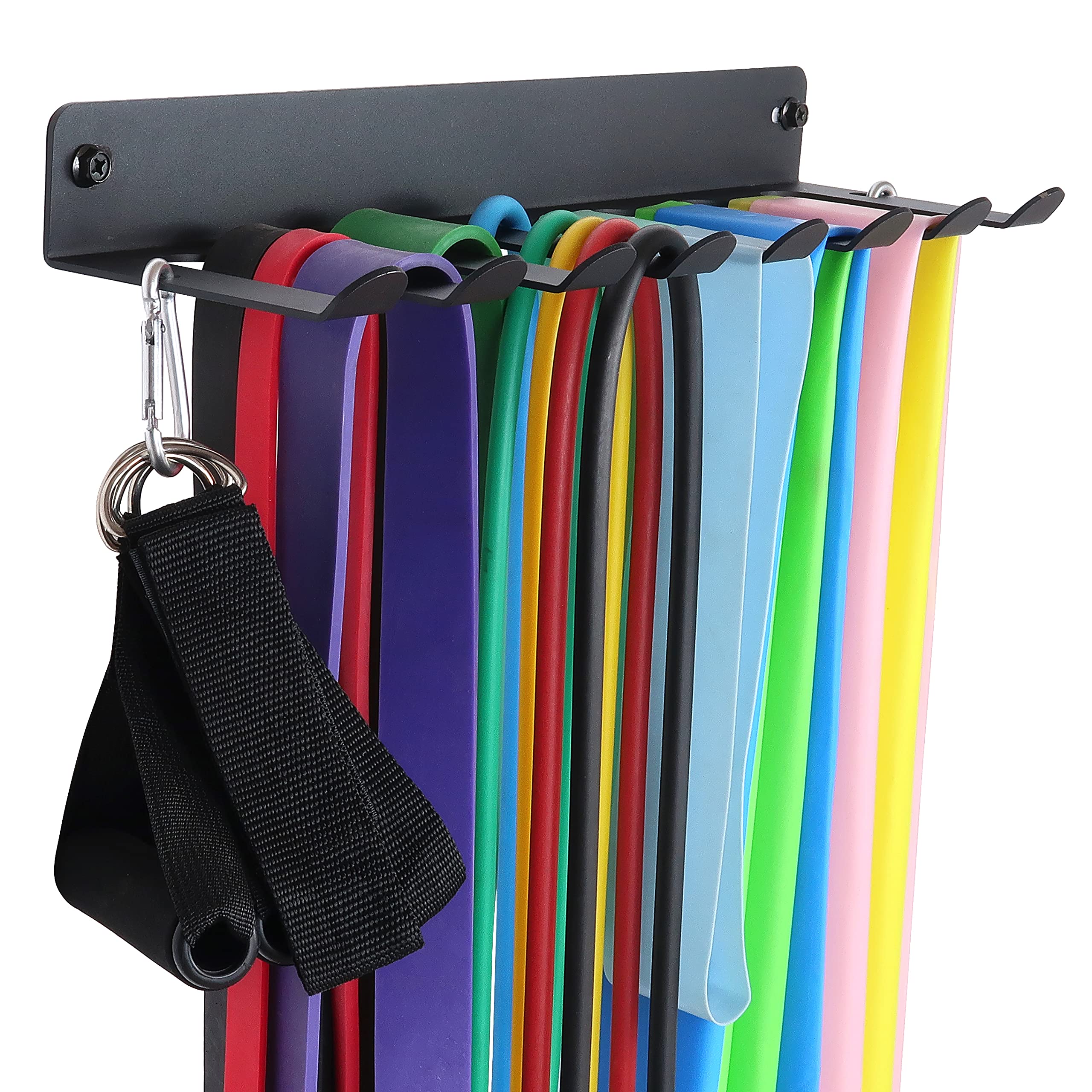 Topsair front view wall mount rack showing eight prongs and compact plate, keeps gear tidy