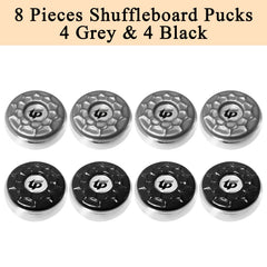 TORPSPORTS pucks sliding on a tabletop shuffleboard demonstrating fast predictable glide