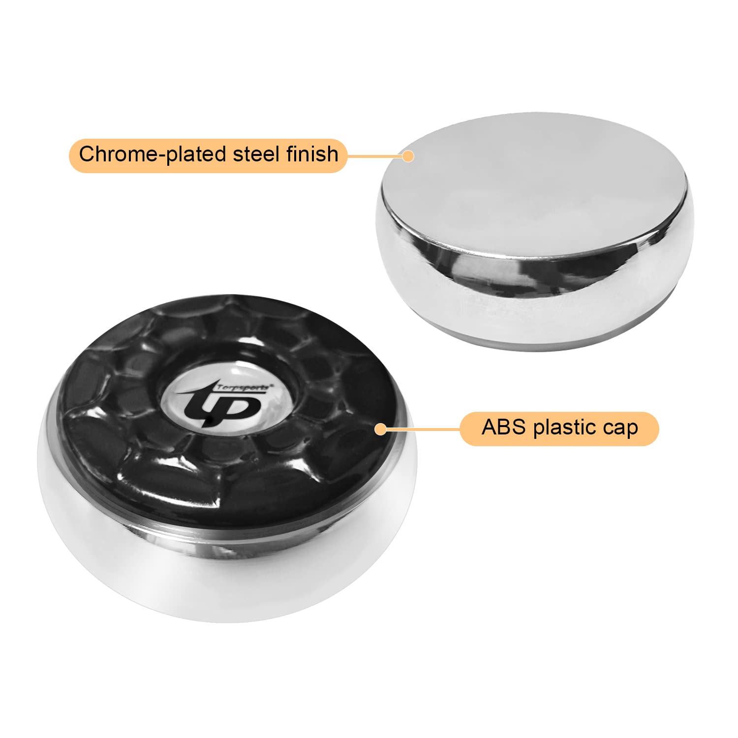 TORPSPORTS puck beside ruler showing 53mm diameter for compatibility confirmation