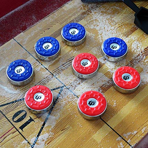 TORPSPORTS puck held in hand for scale demonstrating 2-1/8 inch diameter and weight