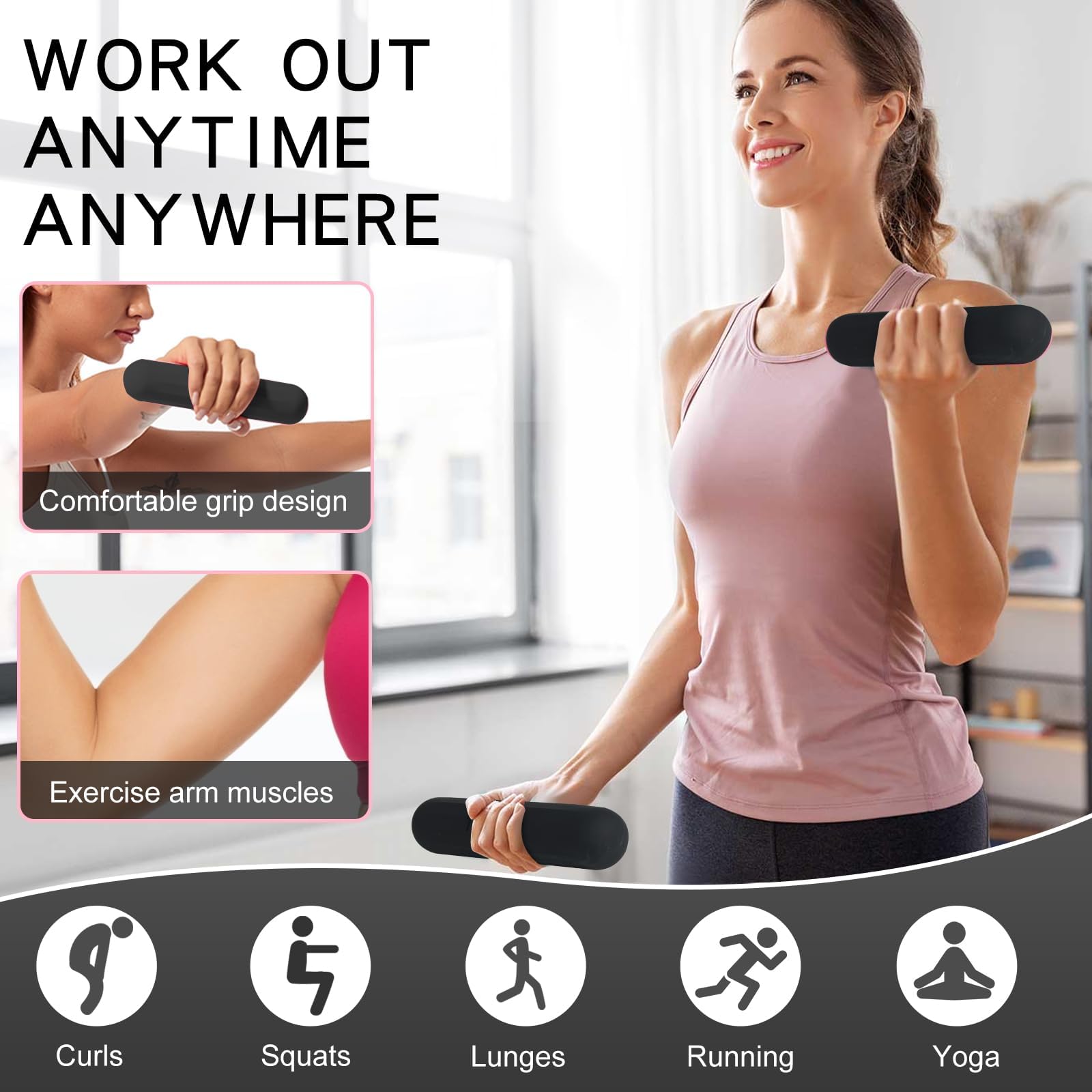 TOSAMC weights inside gym bag showing compact size and easy storage convenience