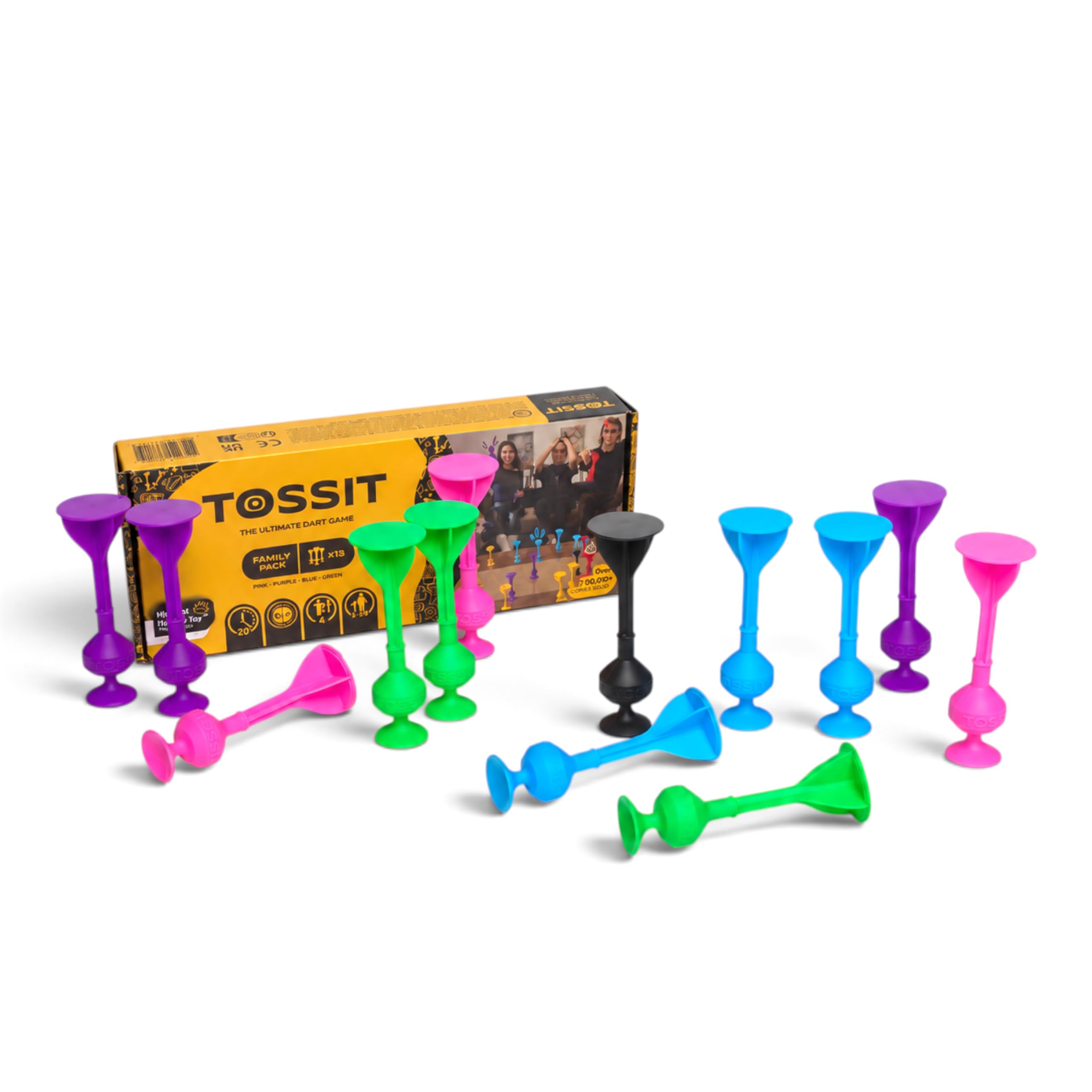 TOSSIT front packaging showing game set and colors for easy gift choice