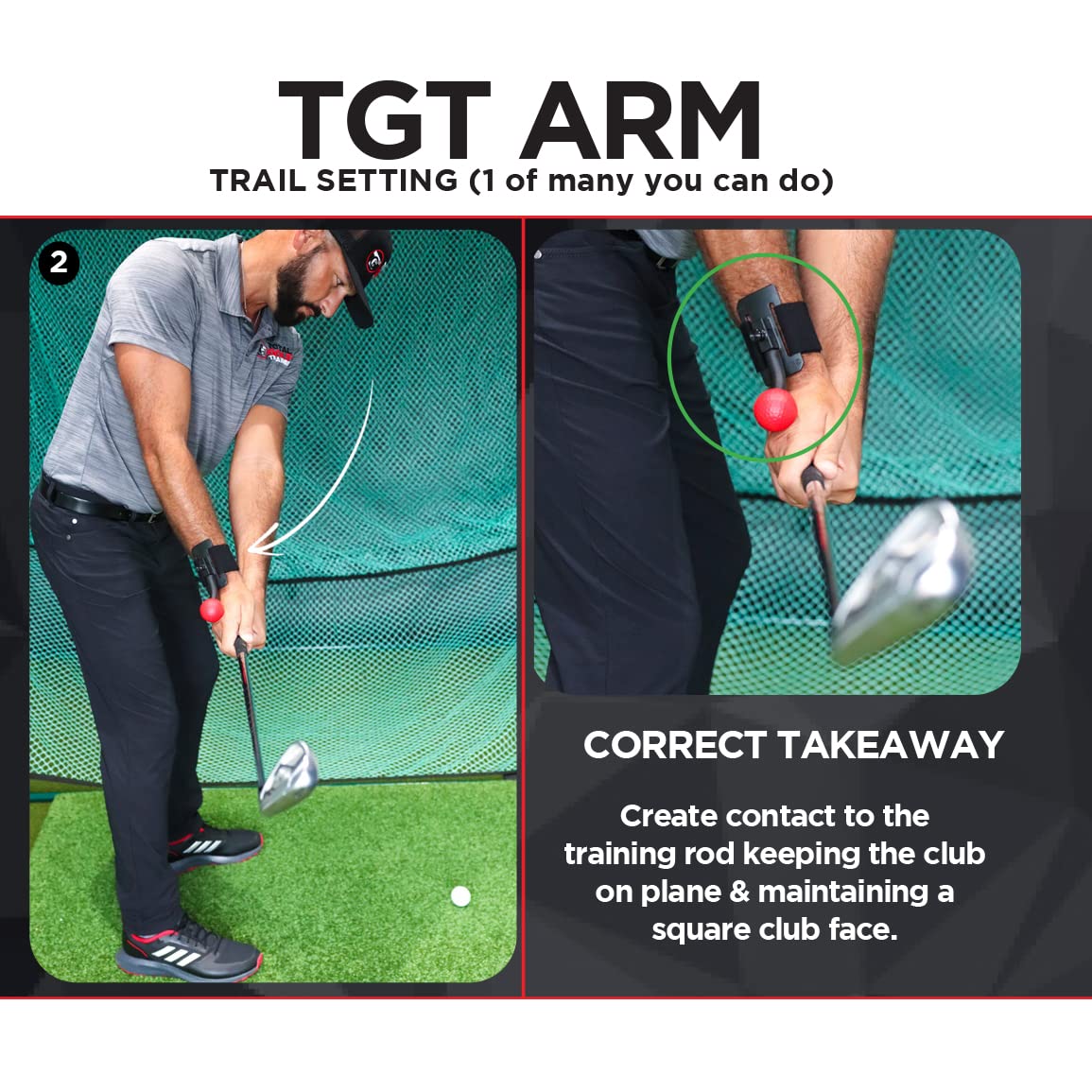 TOTAL GOLF TRAINER wrist hardware and strap detail for secure comfortable fit