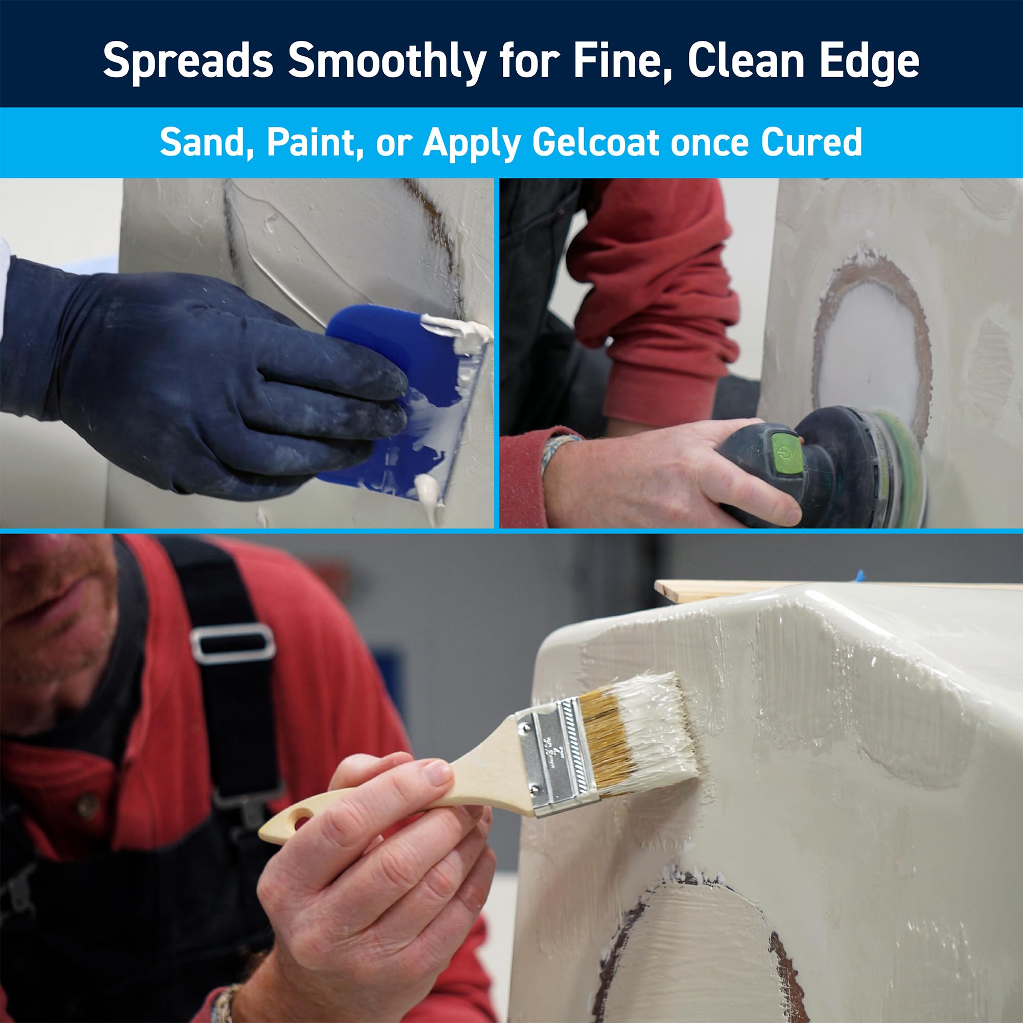 TotalBoat used on boat deck repair showing quick cosmetic restoration benefit