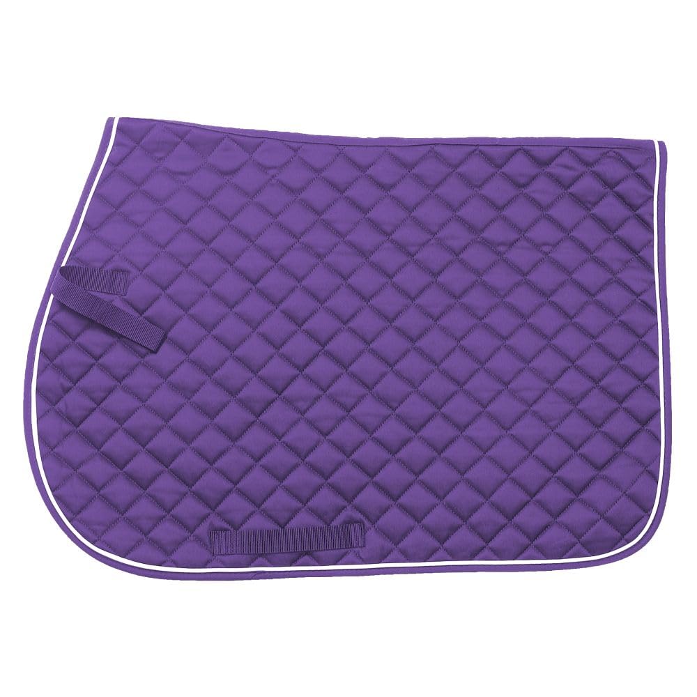 Tough 1 purple saddle pad front view showing cushioning for comfort