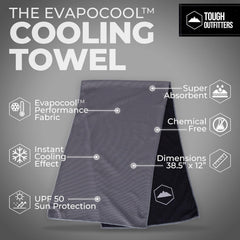 Tough Outdoors towel draped on gym equipment offering quick cool-down