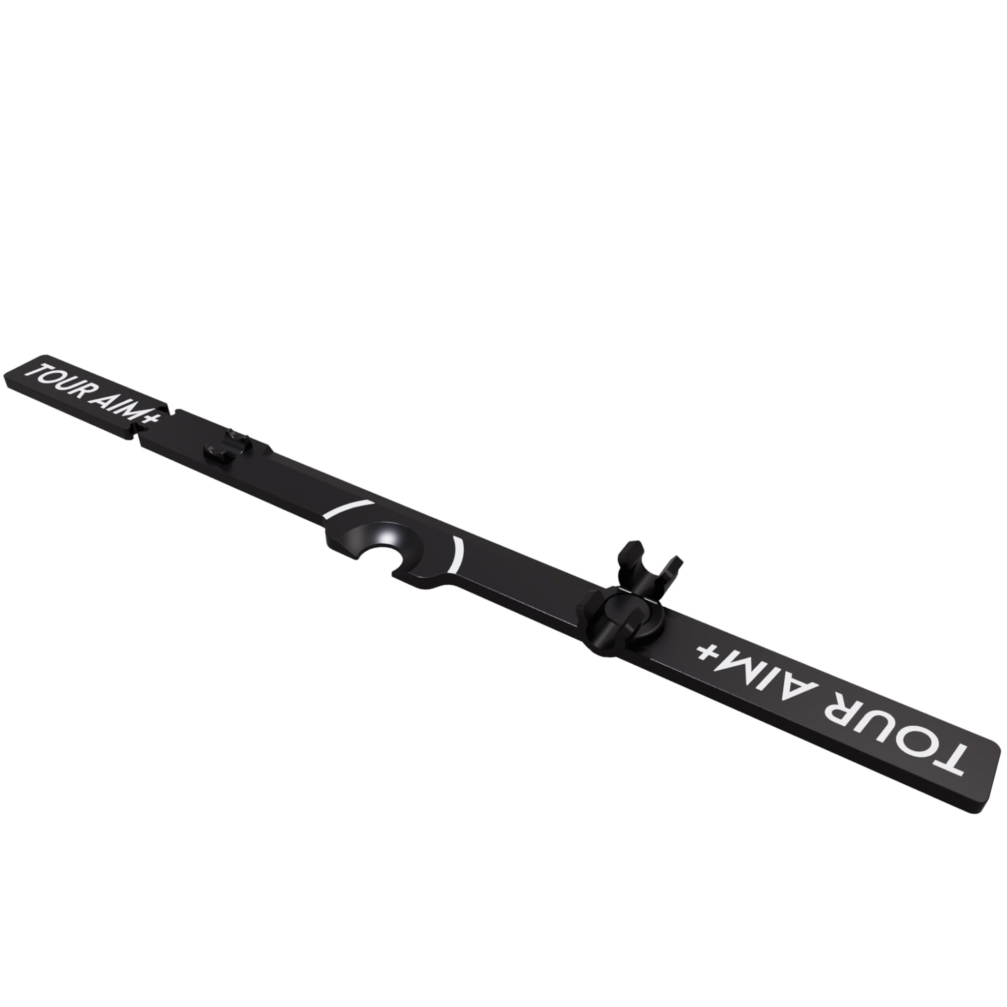Tour Aim front view showing adapter and alignment features improving setup