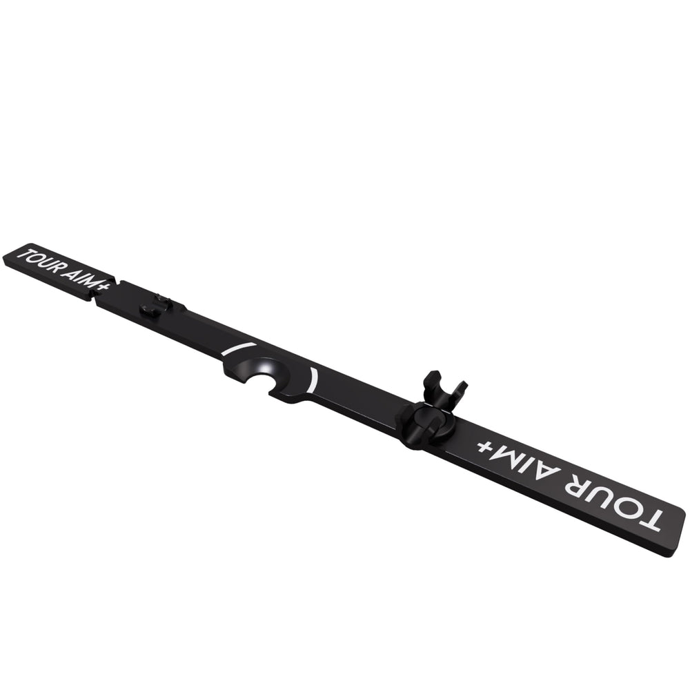 Tour Aim front view showing adapter and alignment features improving setup