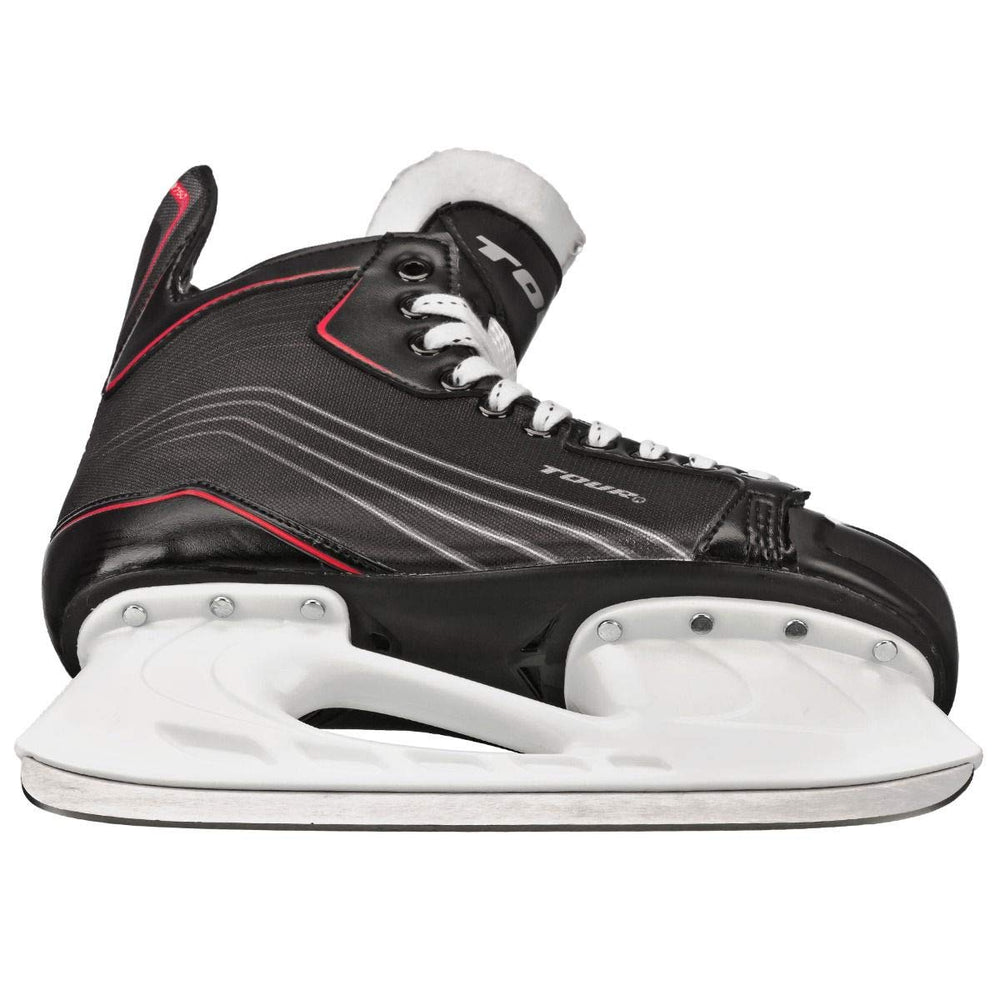 TOUR TR-750 on-ice lifestyle pond hockey scene with reliable performance benefit