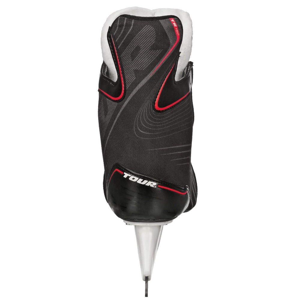 TOUR TR-750 side boot composite panel showing firm ankle support benefit