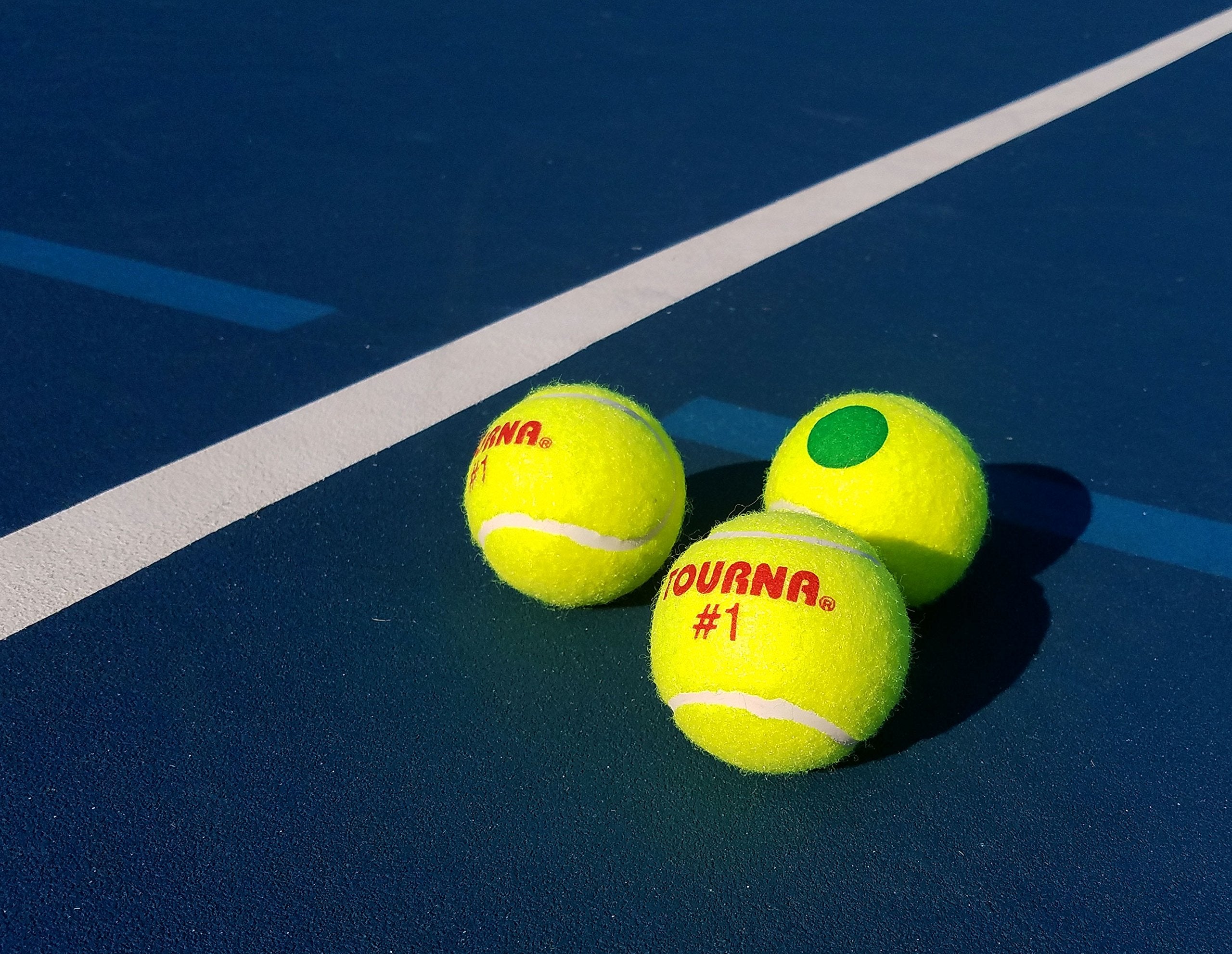 Tourna label close-up with USTA/ITF specs offering tournament-compliant assurance